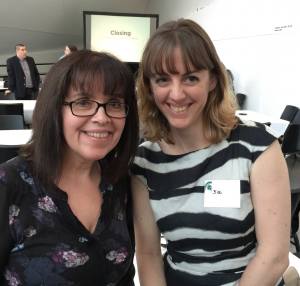 Ruth Shillair and Bibi Reisdorf (name tag)