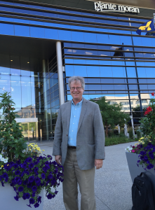Bill Dutton in front of MERIT for our first meeting.