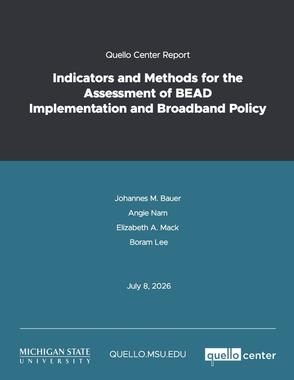 Cover of the report